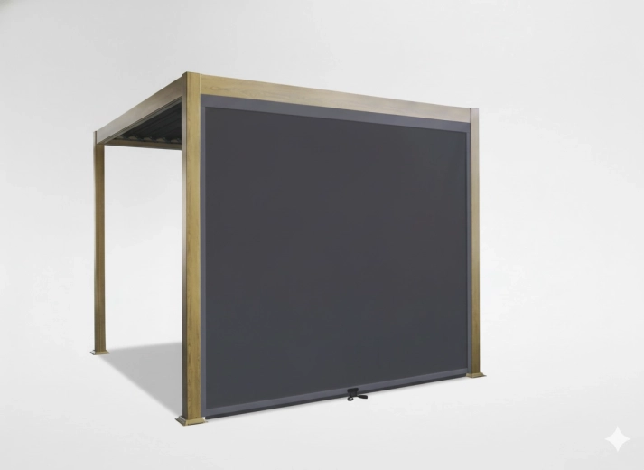 Boczna roleta do aluminiowej pergoli 276 cm, manualna