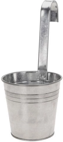 Wisząca ocynkowana doniczka dekoracyjna 13,5 cm