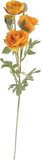 Sztuczny kwiat jaskier (Ranunculus) żółty 66 cm