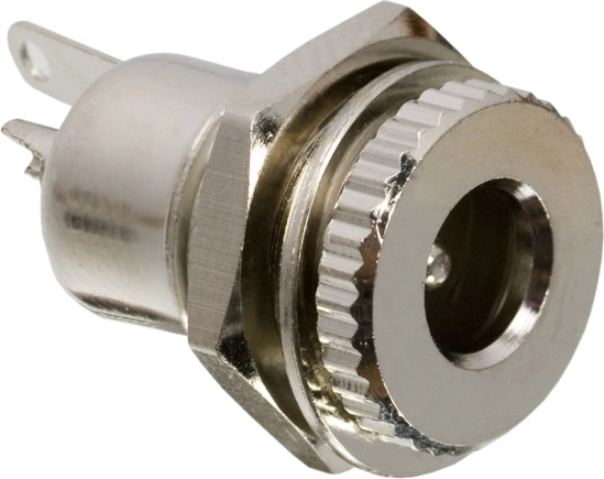 Metalowe gniazdo DC do montażu panelowego 5,5 × 2,5 mm