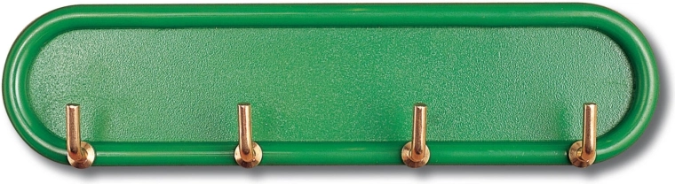 Samoprzylepny wieszak z 4 haczykami, plastik i metal, mix kolorów