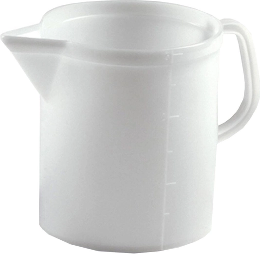 Plastowa miarka 5 l z podziałką – biała