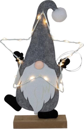 Filcowa figurka Mikołaja 35 cm z lampkami LED