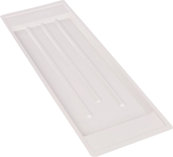 Metpol biała tacka ociekowa 59,5 × 20 cm do dwupoziomowej suszarki do naczyń 60 cm