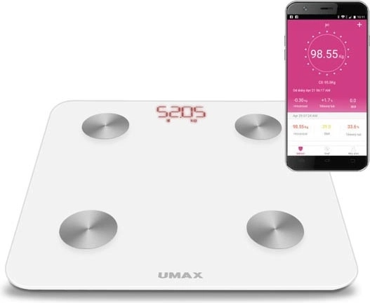 Inteligentna waga osobista UMAX Smart Scale US20M z analizą ciała i Bluetooth