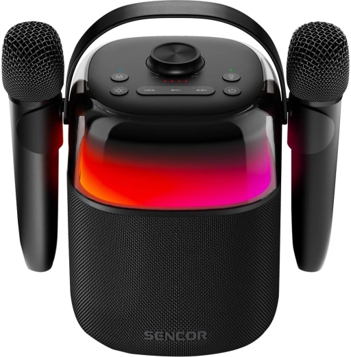 Przenośny głośnik karaoke Bluetooth Sencor z bezprzewodowymi mikrofonami