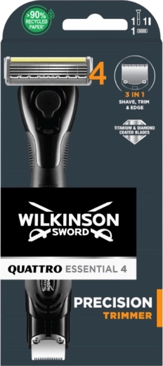 Wilkinson Quattro Essential męska maszynka do golenia z trymerem
