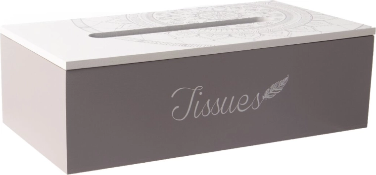 Drewniany box na papierowe chusteczki z motywem mandali 24 × 14 × 10 cm