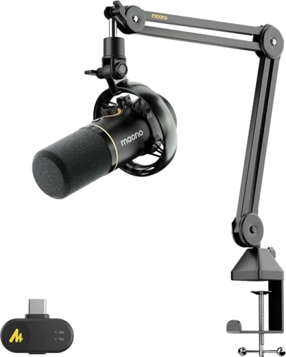 Maono PD200WS dynamiczny mikrofon USB/XLR/2,4 GHz (czarny)