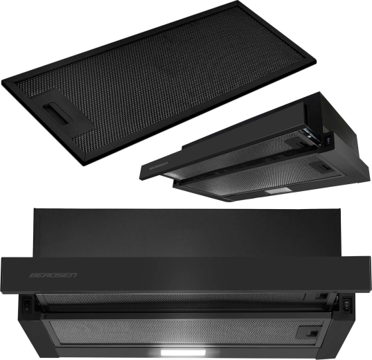 Teleskopowy okap 50 cm czarny BERDSEN