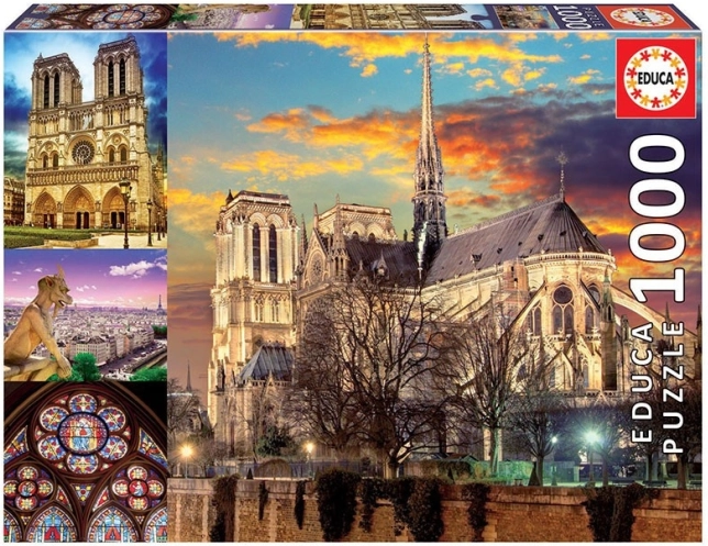 Puzzle Notre Dame kolaż 1000 kawałków