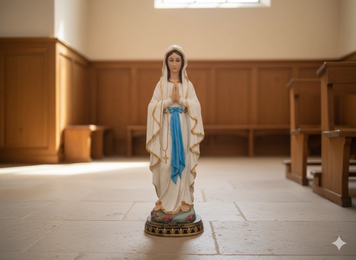 Figura Matki Bożej z Lourdes 120 cm ze szklanymi oczami