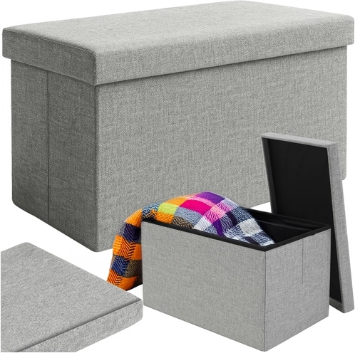 Sofa z przechowalnią szara 60x30x30 cm Ruhhy