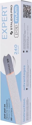 Staleks jednorazowe pilniki papmAm proste 240 grit, 50 szt.