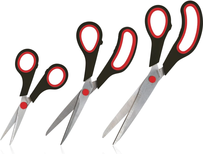 Zestaw nożyczek 3 szt. – 14, 21 i 24 cm, mix kolorów