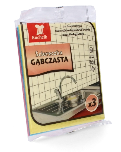 Gąbczaste ściereczki Kuchsik, 100% celuloza, 3 szt.