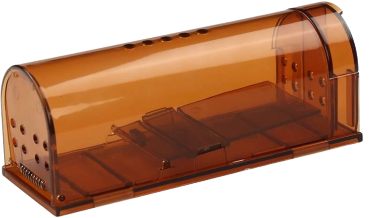 Humanitarna żywołowna pułapka na myszy i szczury, przezroczysta, 17 × 6,2 × 6,4 cm, 2 szt.