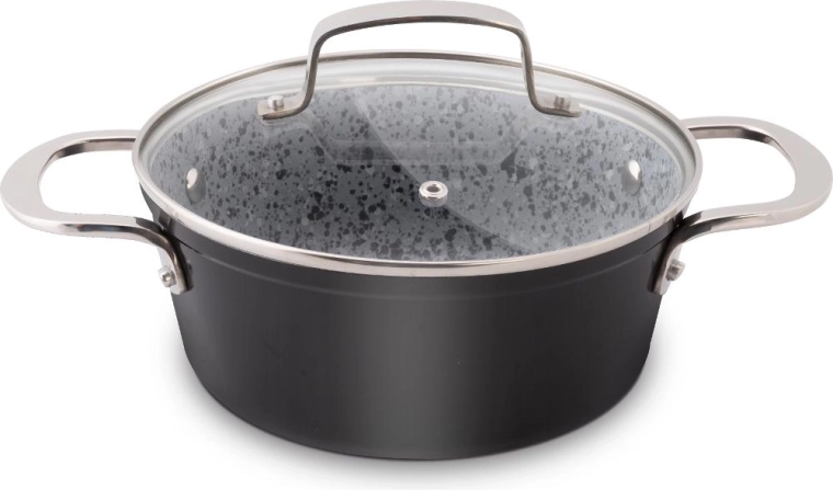 Lamart granitowy rondelek z pokrywką 18 cm