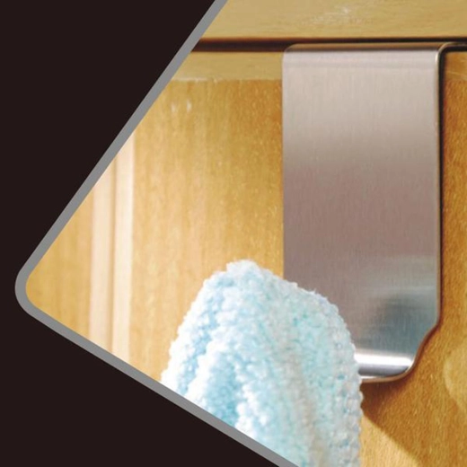 Stalowy nierdzewny wieszak na ściereczki 4 × 7,2 × 2,5 cm