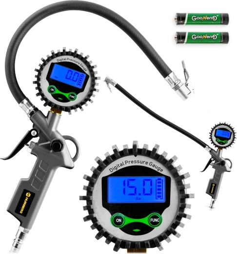 Cyfrowy pistolet do pompowania opon z manometrem HUMBERG HM-260