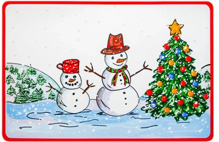 Świąteczna plastikowa podkładka Toro z bałwankiem 28 × 43 cm