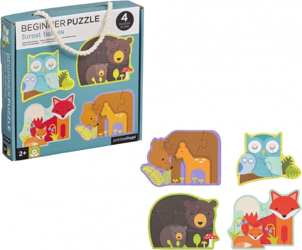 Petit Collage pierwsze puzzle - Leśne zwierzątka