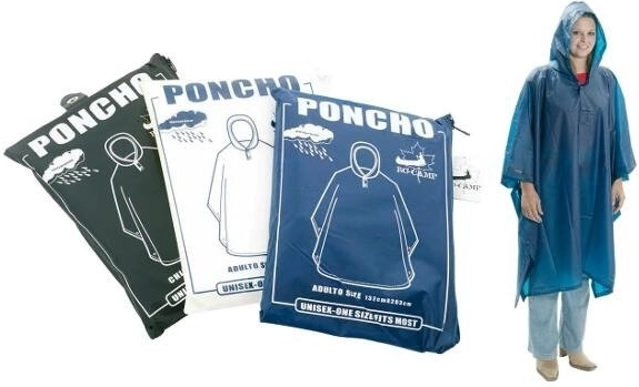 Dziecięca wodoodporna peleryna przeciwdeszczowa PVC z kapturem, niebieska