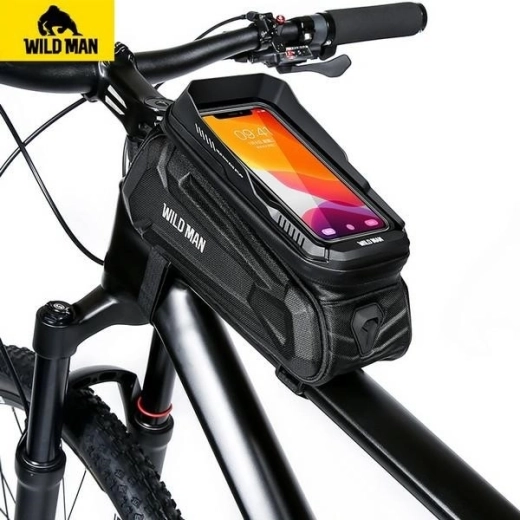 WildMan XT5 torba na ramę roweru z uchwytem na telefon, czarna