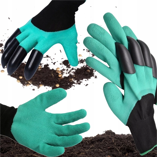 Rękawice ogrodowe z pazurkami do kopania i sadzenia