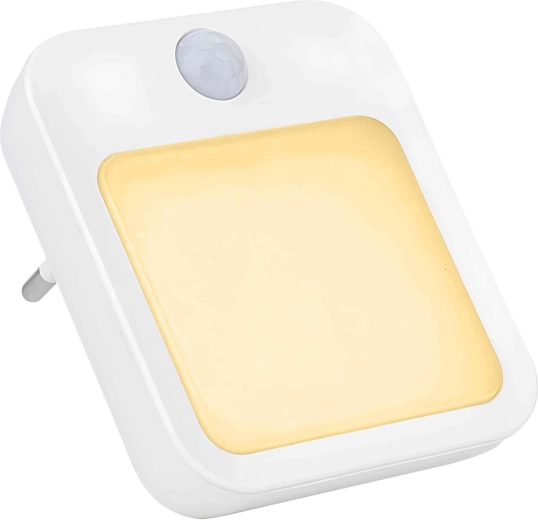 LED-owa lampka nocna do gniazdka z czujnikiem ruchu i zmierzchu