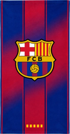 Szybkoschnący ręcznik kąpielowy FC Barcelona z herbem