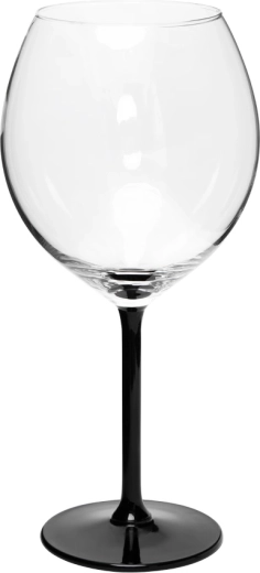 Kieliszek XXL na nóżce 700 ml z czarną nóżką