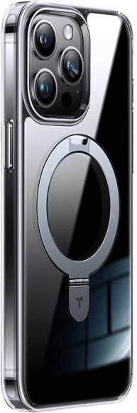 Przezroczyste magnetyczne etui TORRAS UPRO Ostand z podstawką do iPhone 15 Pro