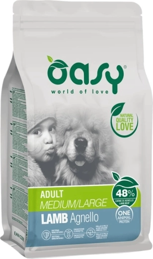 Oasy One Animal Protein Adult Medium/Large jagnięcina 2,5 kg