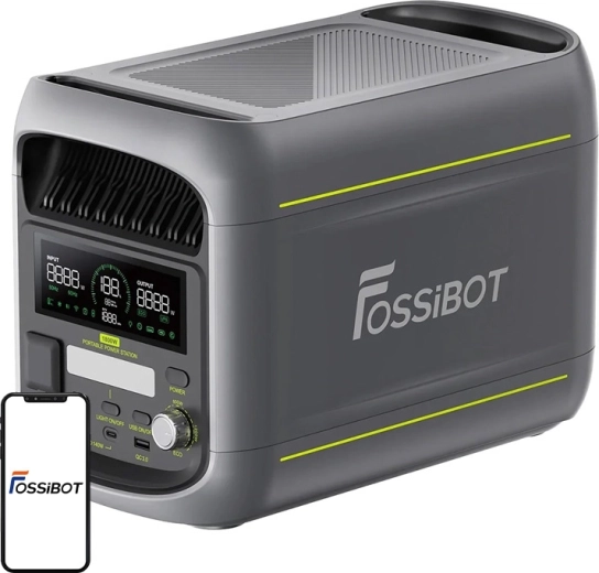 Przenośna stacja zasilania FossiBOT F1800 1800 W szara