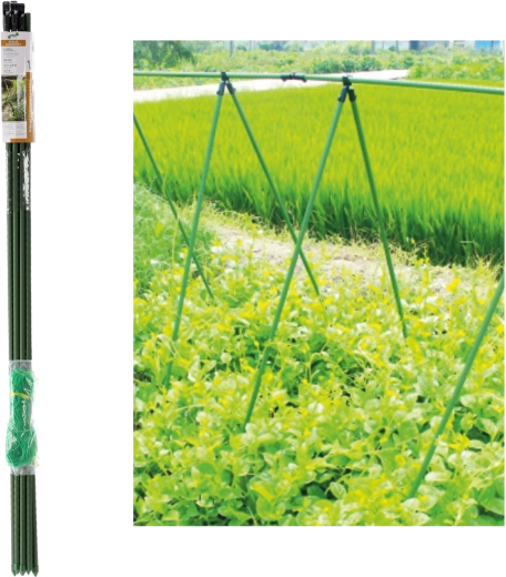 Rama ogrodowa z siatką do pnączy 1,5 m, średnica prętów 16 mm, zielona