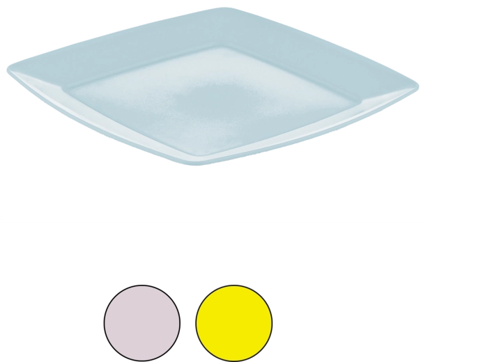 Kwadratowy talerz deserowy 20,5 cm z wytrzymałego plastiku