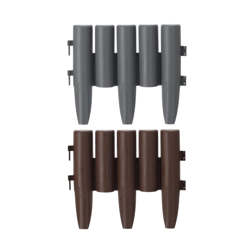 Zestaw plastikowych obrzeży ogrodowych 8 szt. 23,5 × 28 cm