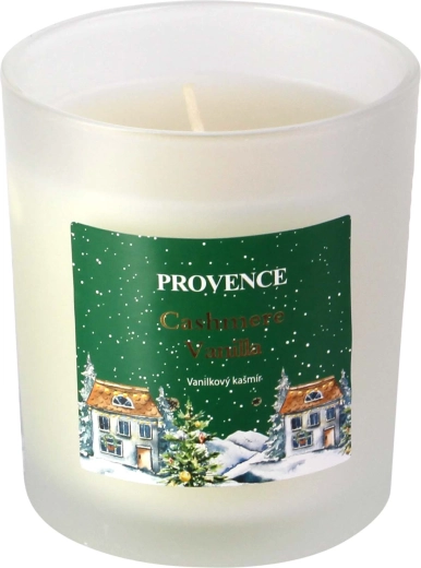 Świąteczna świeczka w szkle matowa biel 7 × 8 cm, 135 g