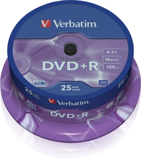 Verbatim DVD+R Matt Silver 4,7 GB 16×, 25 szt.