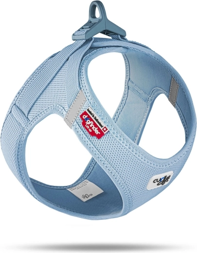 Curli szelki air-mesh z klamrą skyblue 2XS (2–4 kg)