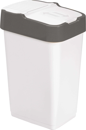 Plastowy kosz na śmieci HEIDRUN 35 l z uchylną pokrywą