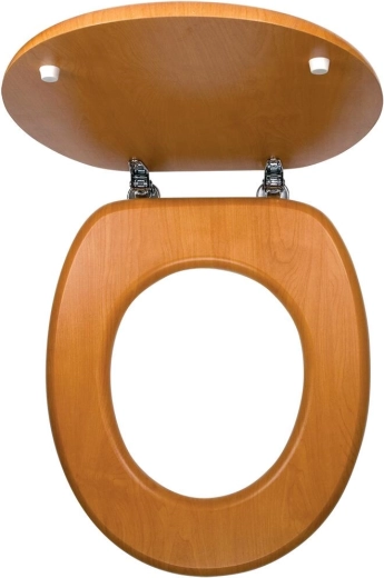 Deska sedesowa WC jasny orzech z fornirowanej MDF