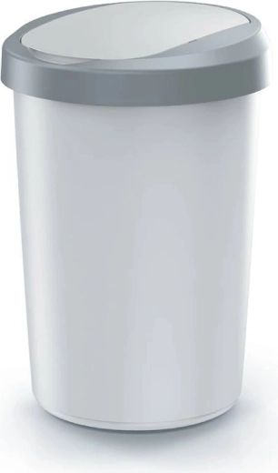 Kosz na śmieci z uchylną pokrywą 25 l popielatoszary PROSPERPLAST