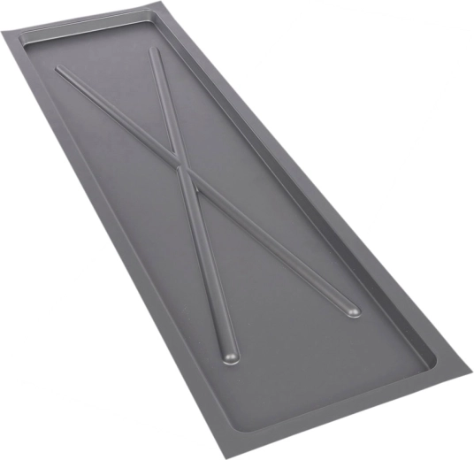 Metpol wąska tacka ociekowa srebrna 75 × 22,5 cm do dwupoziomowego ociekacza 80 cm