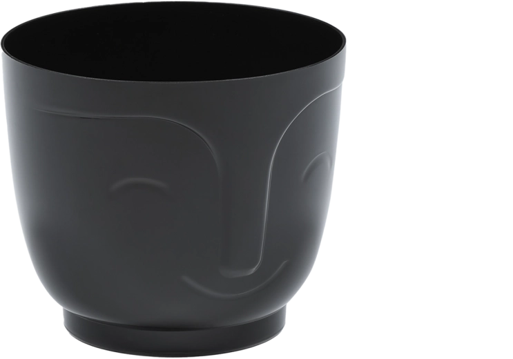 Dekoracyjna osłonka na doniczkę Atena 14 cm czarna