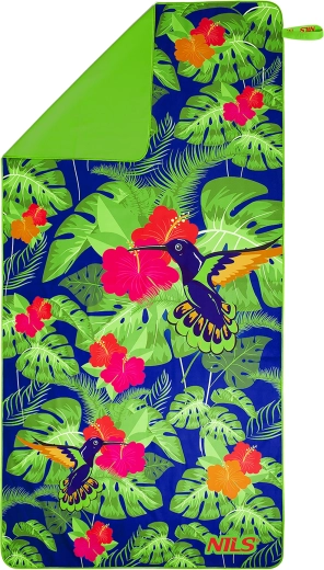 Szybkoschnący ręcznik z mikrofibry NILS Camp pingwiny 160 × 80 cm