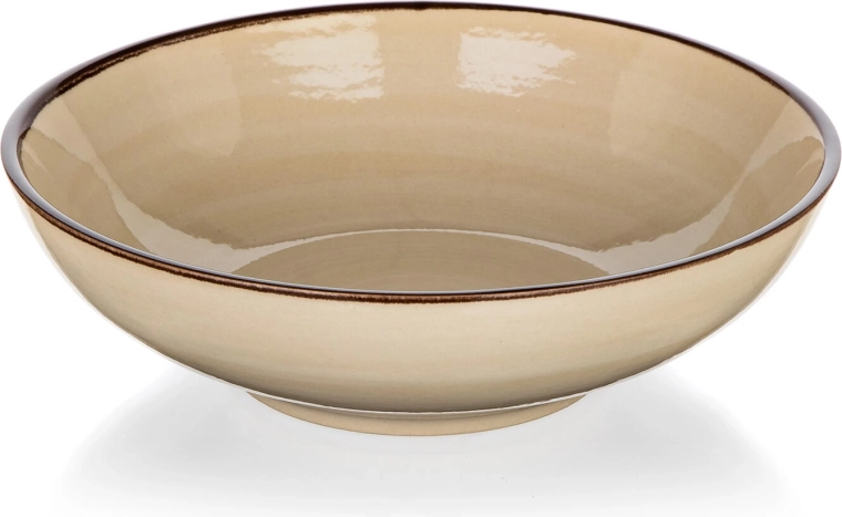 Głęboki talerz ceramiczny 18 cm kremowy Palas