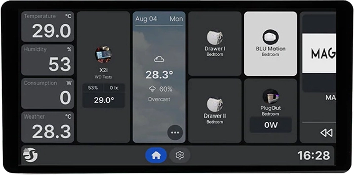 Nawienny panel dotykowy Shelly Wall Display X2i 6,95" Wi‑Fi 6 i Bluetooth (czarny)