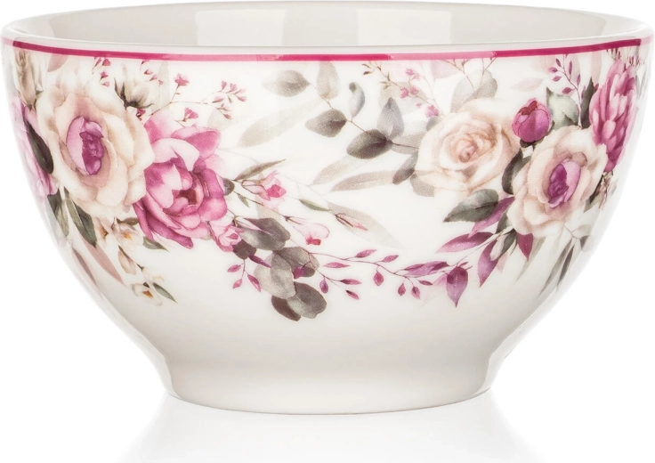 Ceramiczna miska ROSE 620 ml z kwiatowym wzorem